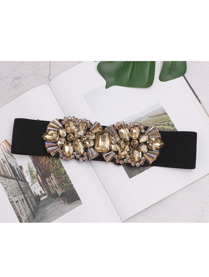 Floral Beaded Stone Belt