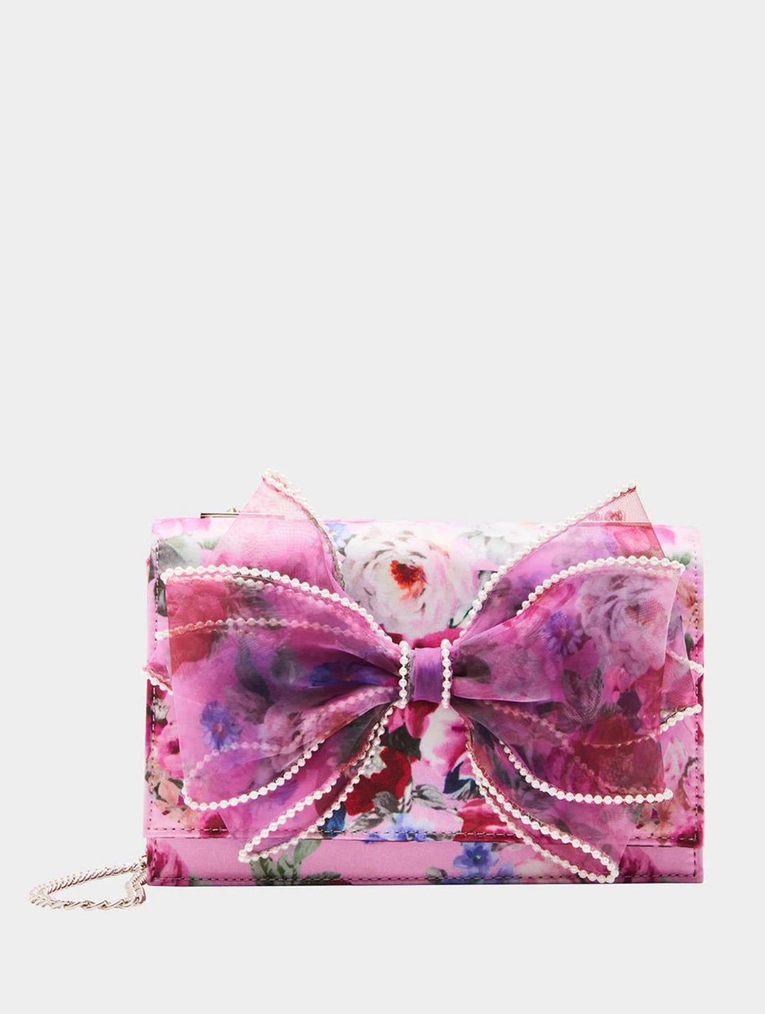 Betsey Johnson Pearl Trimmed Bow Bag