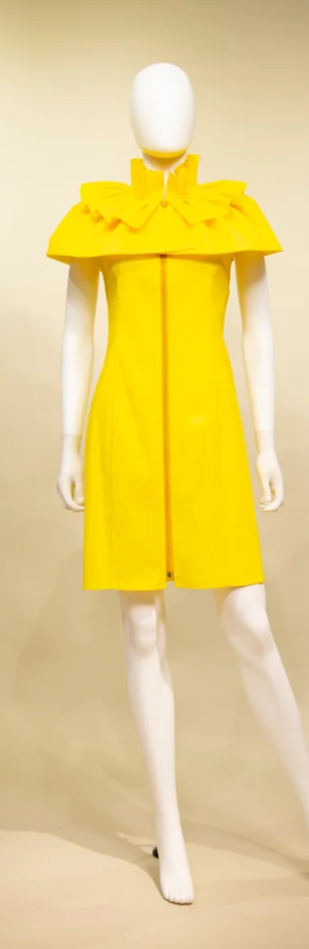 Samuel Dong's Cape Ruffle Dress