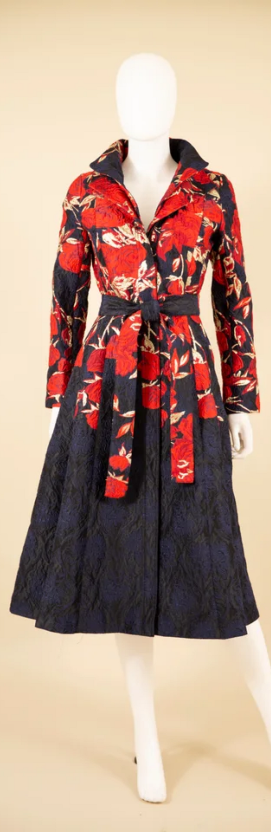 Samuel Dong's Brocade Floral Coat Dress