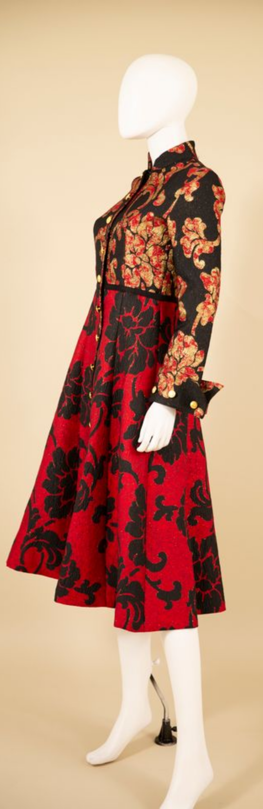 Samuel Dong's Evening Coat Dress - Red Only